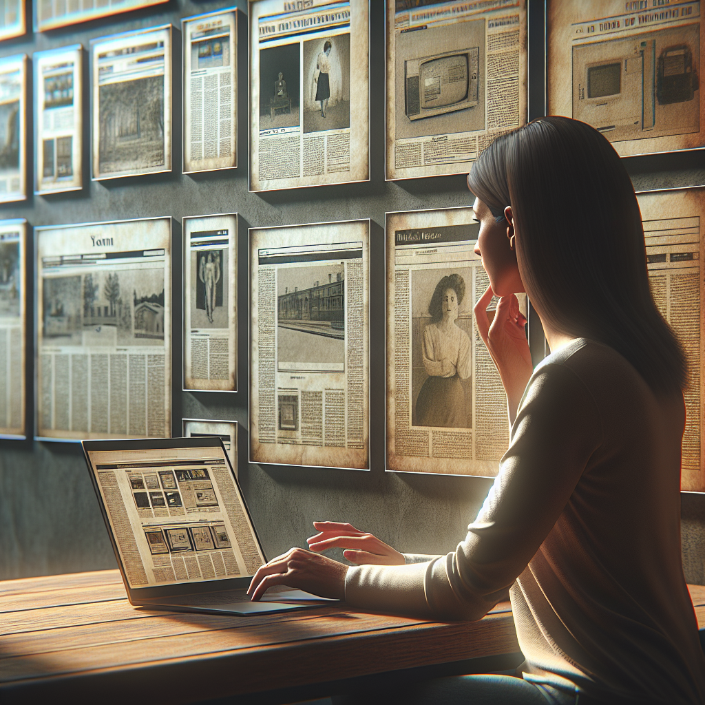 Person exploring archived vintage websites that spark digital nostalgia