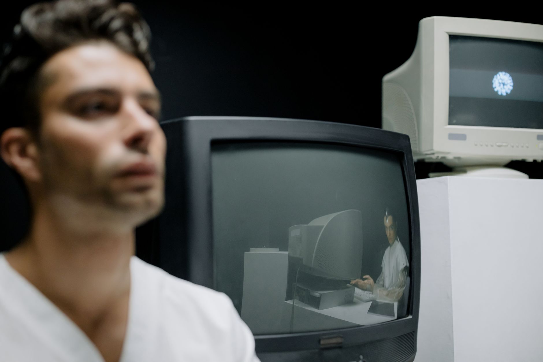 An early internet browser on a 1990s computer monitor, illustrating the challenges of UK high street banks online banking history